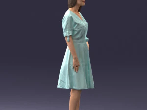 000411 Realistic Woman Character Full Body Scan 3D Model