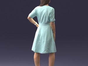 000411 Realistic Woman Character Full Body Scan 3D Model