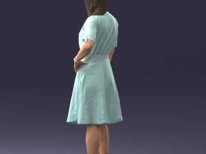 000411 Realistic Woman Character Full Body Scan 3D Model