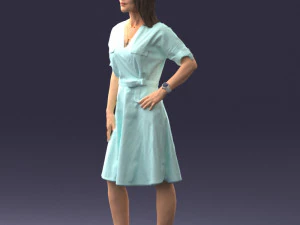 000411 Realistic Woman Character Full Body Scan 3D Model