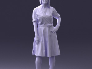 woman in blue dress 0077 3D मॉडल