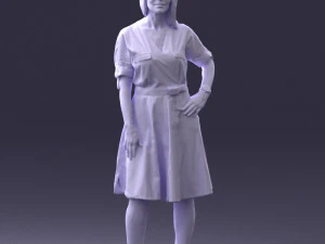 000411 Realistic Woman Character Full Body Scan 3D Model