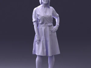 000411 Realistic Woman Character Full Body Scan 3D Model