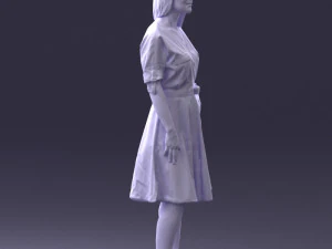 000411 Realistic Woman Character Full Body Scan 3D Model