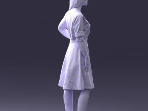 000411 Realistic Woman Character Full Body Scan 3D Model