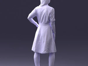 000411 Realistic Woman Character Full Body Scan 3D Model