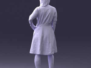 woman in blue dress 0077 3D मॉडल
