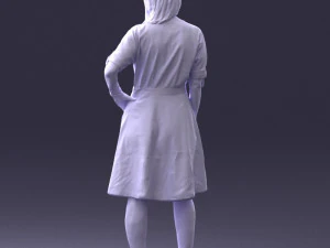 000411 Realistic Woman Character Full Body Scan 3D Model