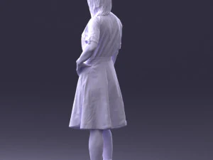 000411 Realistic Woman Character Full Body Scan 3D Model