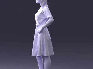 000411 Realistic Woman Character Full Body Scan 3D Model