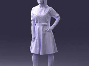 woman in blue dress 0077 3D मॉडल