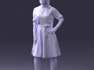 000411 Realistic Woman Character Full Body Scan 3D Model