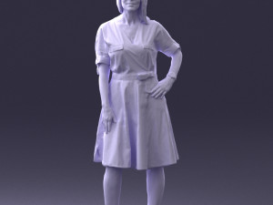 woman in blue dress 0077 3D मॉडल