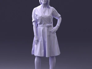 000411 Realistic Woman Character Full Body Scan 3D Model