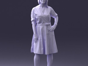 woman in blue dress 0077 3D मॉडल