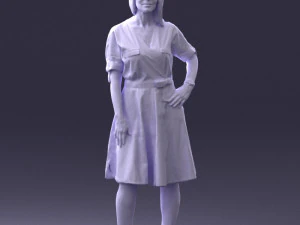 000411 Realistic Woman Character Full Body Scan 3D Model