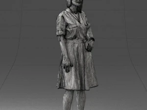 000411 Realistic Woman Character Full Body Scan 3D Model