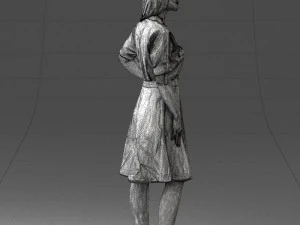 000411 Realistic Woman Character Full Body Scan 3D Model
