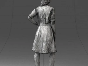 000411 Realistic Woman Character Full Body Scan 3D Model