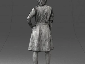 000411 Realistic Woman Character Full Body Scan 3D Model