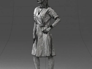 000411 Realistic Woman Character Full Body Scan 3D Model