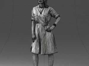 000411 Realistic Woman Character Full Body Scan 3D Model