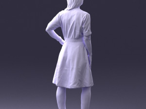 woman in blue dress 0077 3d print ready 3D Принт Модель