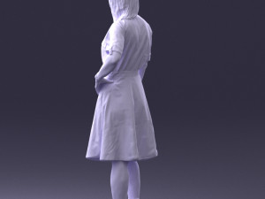 woman in blue dress 0077 3d print ready 3D Принт Модель
