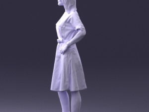 woman in blue dress 0077 3d print ready 3D Принт Модель