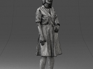 woman in blue dress 0077 3d print ready 3D Принт Модель