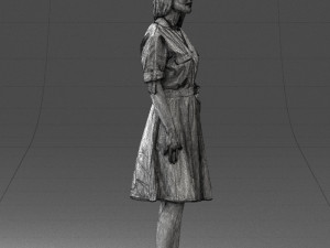 woman in blue dress 0077 3d print ready 3D Принт Модель