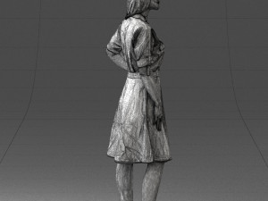 woman in blue dress 0077 3d print ready 3D Принт Модель