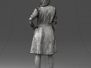 woman in blue dress 0077 3d print ready 3D Принт Модель