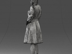 woman in blue dress 0077 3d print ready 3D Принт Модель