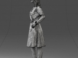 woman in blue dress 0077 3d print ready 3D Принт Модель