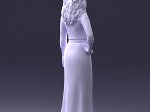 woman in green dress 0078 Modèle 3D