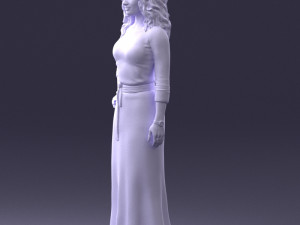 woman in green dress 0078 Modèle 3D