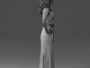 woman in green dress 0078 Modèle 3D