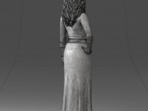 woman in green dress 0078 Modèle 3D