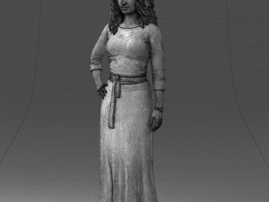 woman in green dress 0078 Modèle 3D