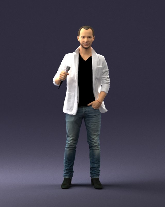 male singer 0079 3d print ready Modello di stampa 3D .c4d .max .obj .3ds .fbx .stl .blend 