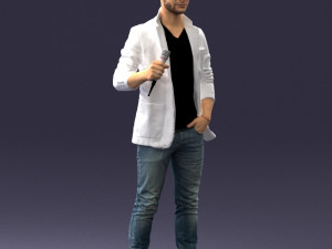 male singer 0079 3d print ready Modello di stampa 3D