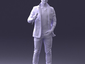 male singer 0079 3d print ready Modello di stampa 3D