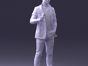 male singer 0079 3d print ready Modello di stampa 3D