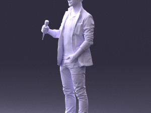 male singer 0079 3d print ready Modello di stampa 3D