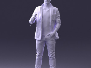 male singer 0079 3d print ready Modello di stampa 3D