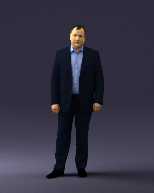 man in blue jacket 0074 3d print ready 3D 打印模型 .c4d .max .obj .3ds .fbx .stl .blend 