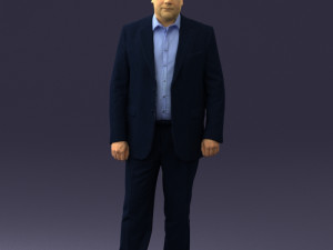 man in blue jacket 0074 3d print ready 3D 打印模型