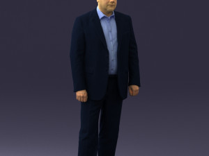 man in blue jacket 0074 3d print ready 3D 打印模型