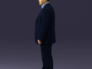 000408 Business Man in Suit 3dp 3D Print Model